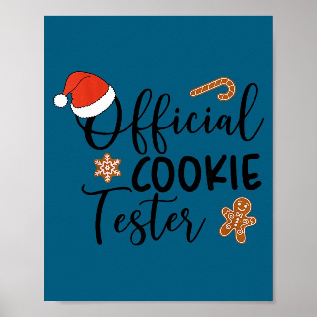 Cookie Tester &amp; Cookie Baker Funny Christmas C Poster (Front)
