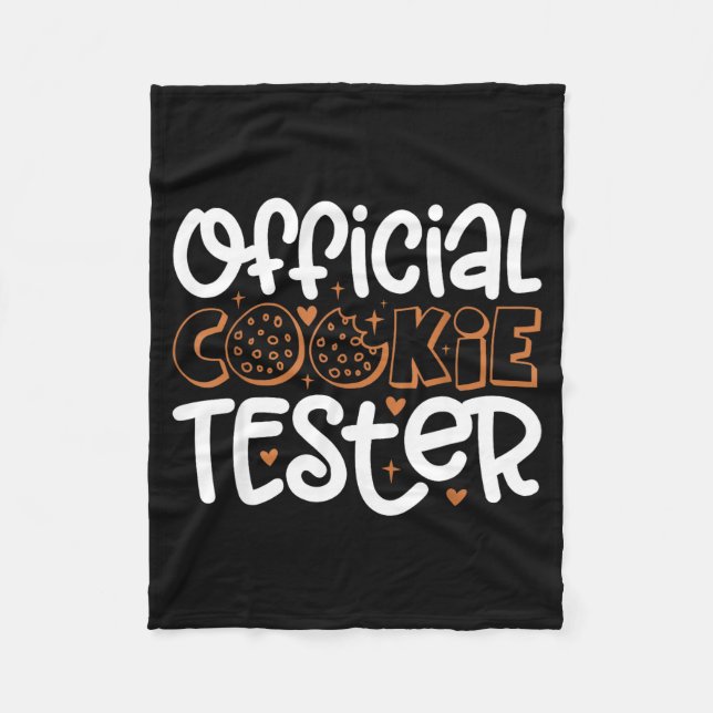 Cookie Tester Christmas Bakers Kids Toddler Xmas  Fleece Blanket (Front)