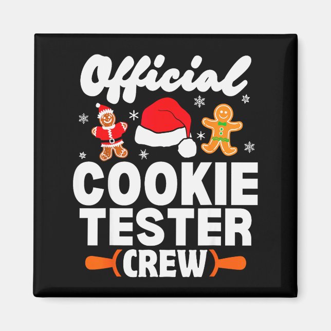 Cookie Tester Crew Christmas Baking Xmas Pajamas  Magnet (Front)