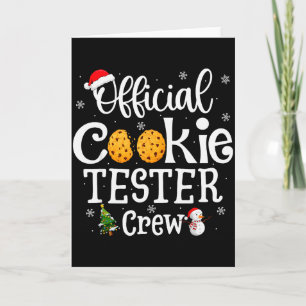 Cookie Tester Crew Family Baking Team Christmas Card