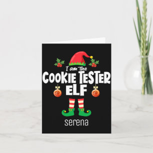 Cookie Tester Elf Family Matching Christmas Name Card