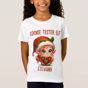 Cookie tester elf family matching christmas name T-Shirt