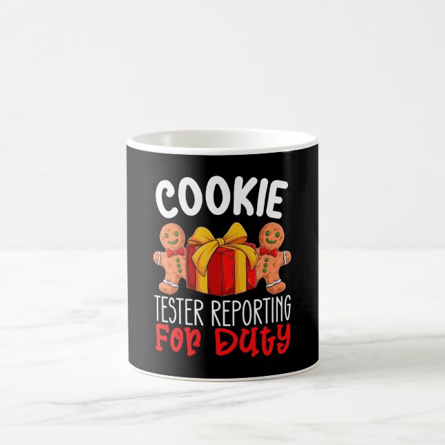 Cookie Tester Reporting For Duty Funny Christmas Coffee Mug (Center)