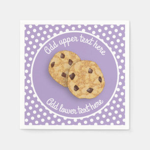 Cookie themed polka dot background own custom text napkins