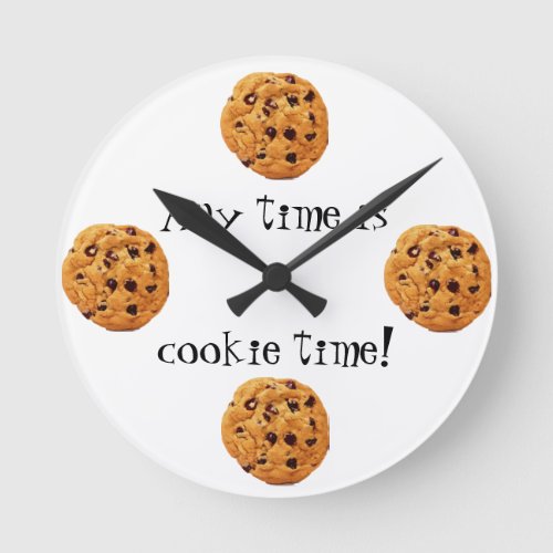 Cookie Time Round Clock