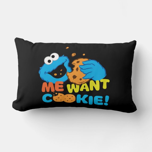 Cookie Wants Cookie Lumbar Pillow (Front)