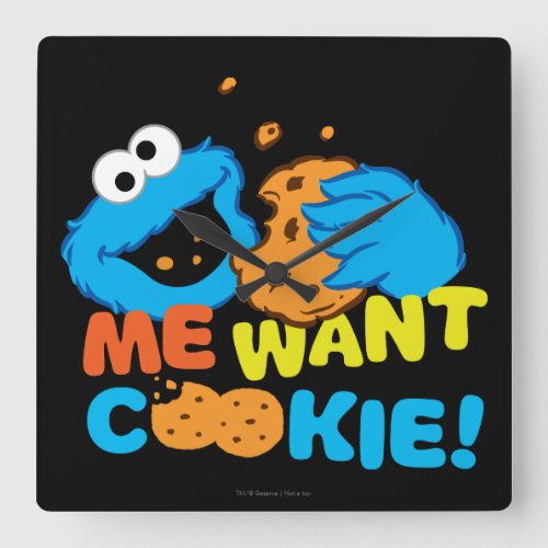 Cookie Wants Cookie Square Wall Clock