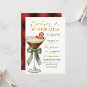 Cookies and Cocktails Party Gingerbread Martini Invitation