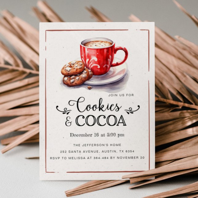 Cookies and Cocoa Birthday Party Invitation (Creator Uploaded)