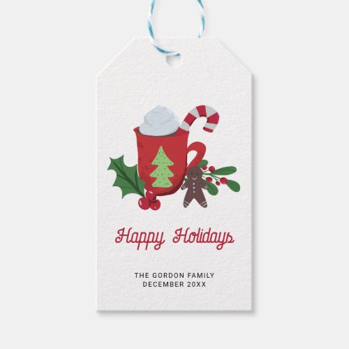 Cookies and Cocoa Christmas Custom Holidays Cute Gift Tags