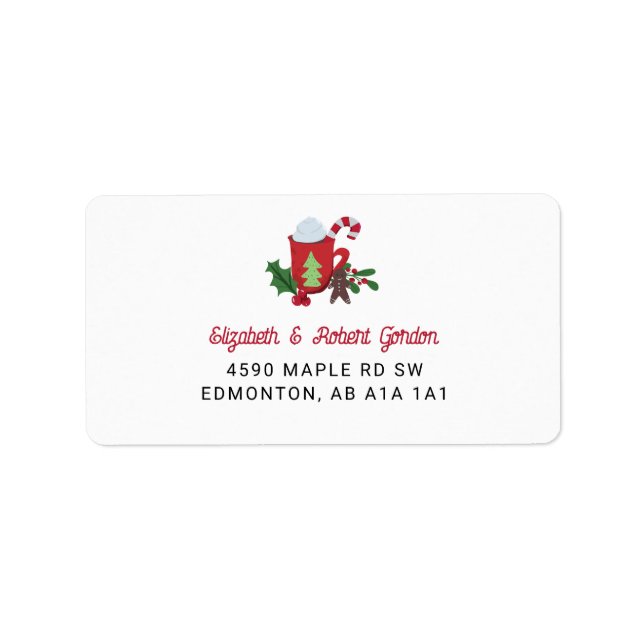 Cookies and Cocoa Christmas Custom Holidays Cute Label (Front)