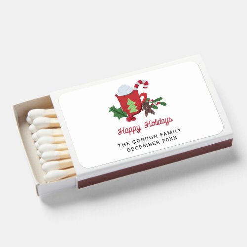 Cookies and Cocoa Christmas Custom Holidays Cute Matchboxes