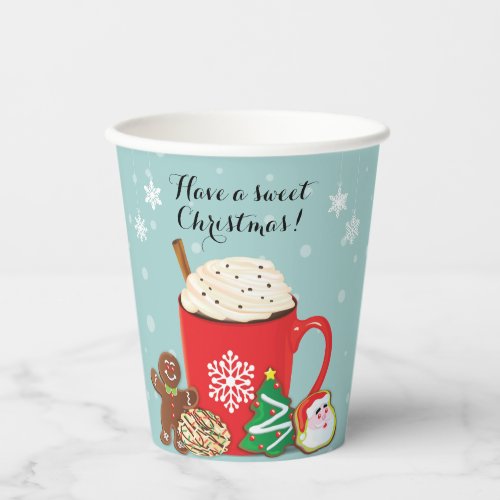 Cookies and Cocoa Christmas Holiday Party Paper Cups