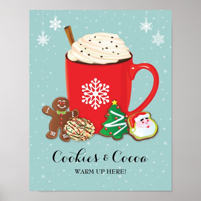 Cookies and Cocoa Christmas Holiday Poster (Front)