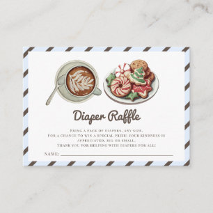 Cookies and Cocoa Diaper Raffle Baby Shower Enclosure Card