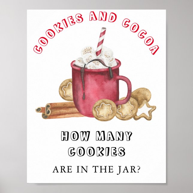 Cookies and cocoa Guess how many cookies Poster (Front)