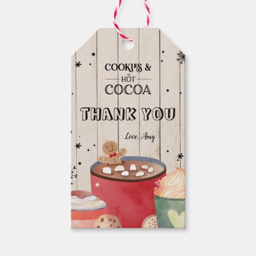 Cookies and Cocoa Holiday Christmas Hot Chocolate Gift Tags