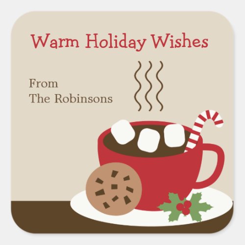 Cookies and Cocoa Holiday Gift Stickers