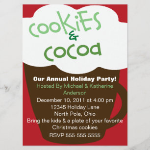 Cookies and Cocoa Holiday Party Invitation