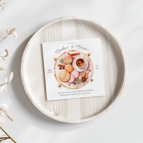 Cookies and Cocoa Holiday Party Invite