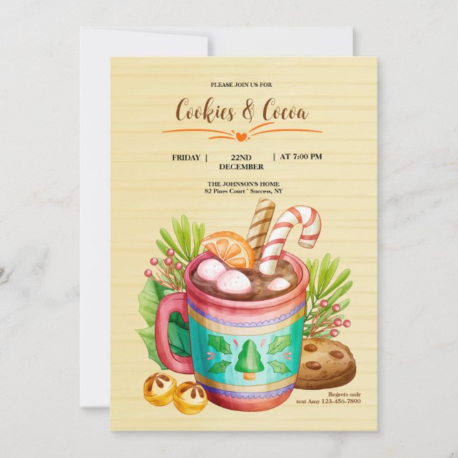 Cookies and Cocoa Invitation (Front)