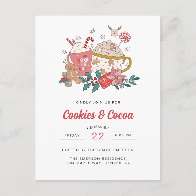 Cookies and Cocoa Party Invitation (Front)
