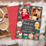 Cookies and Cocoa Snow Christmas Party 2 Photo  Thank You Card<br><div class="desc">Cookies and Cocoa Snow Christmas Party 2 Photo Thank You Card</div>