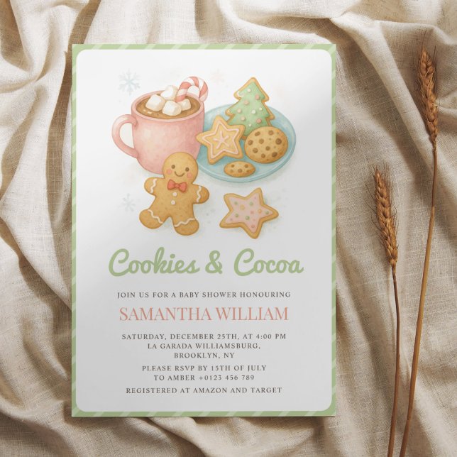 Cookies and Cocoa Winter Baby Shower  Invitation (Creator Uploaded)