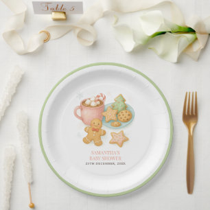 Cookies and Cocoa Winter Baby Shower  Paper Plates
