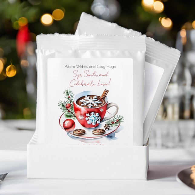 Cookies and cocoa winter bridal shower favors hot chocolate drink mix (Cookies and cocoa winter bridal shower favors hot chocolate drink mix Christmas  bridal shower favor)