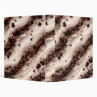 Cookies and Cream Milkshake Marble Texture Design 3 Ring Binder