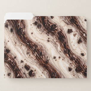Cookies and Cream Milkshake Marble Texture Design File Folder