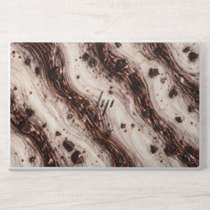 Cookies and Cream Milkshake Marble Texture Design HP Laptop Skin
