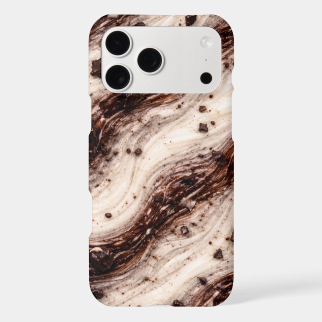 Cookies and Cream Milkshake Marble Texture Design iPhone Case (Back)