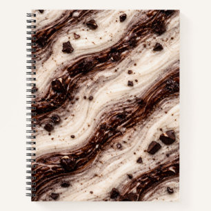Cookies and Cream Milkshake Marble Texture Design Notebook