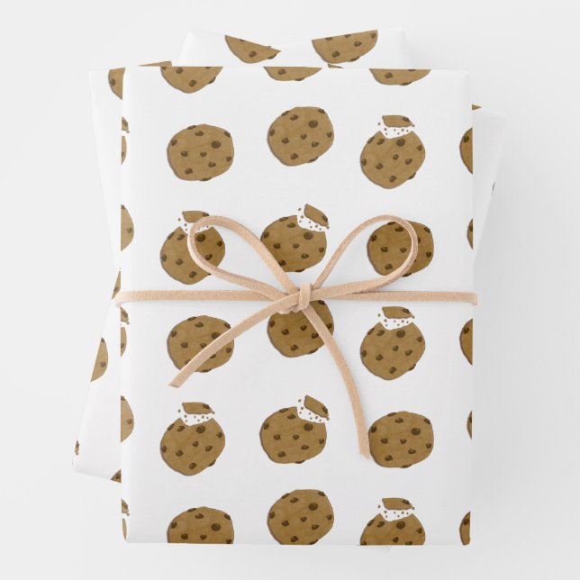 Cookies and Crumbs First Birthday Baby Shower  Wrapping Paper Sheets (In situ)