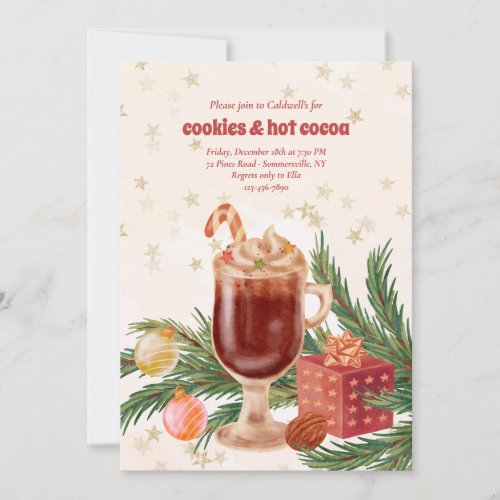 Cookies and Hot Cocoa Holiday Invitation