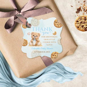 Cookies and Milk Baby Shower -  Teddy Baby Shower Favor Tags