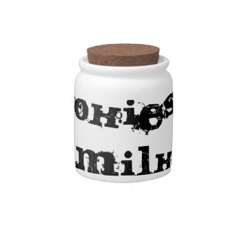 Cookies And Milk Cookie Jar by CREATIVEforHOME at Zazzle