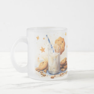 Cookies and Milk Frosted Glass Coffee Mug