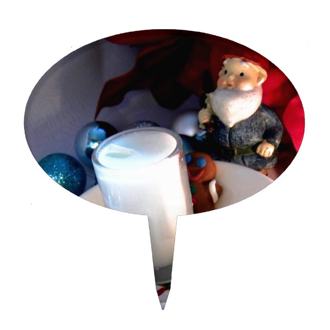 Cookies and Milk Gnome I Cake Topper (Front)