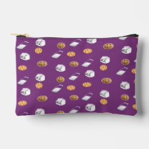 Cookies and milk on purple