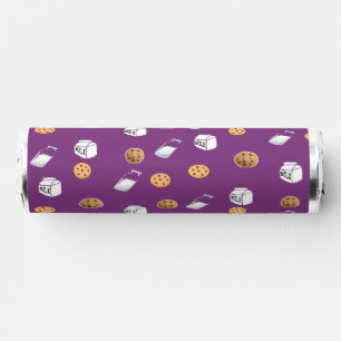 Cookies and milk on purple breath savers® mints