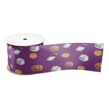 Cookies and milk on purple