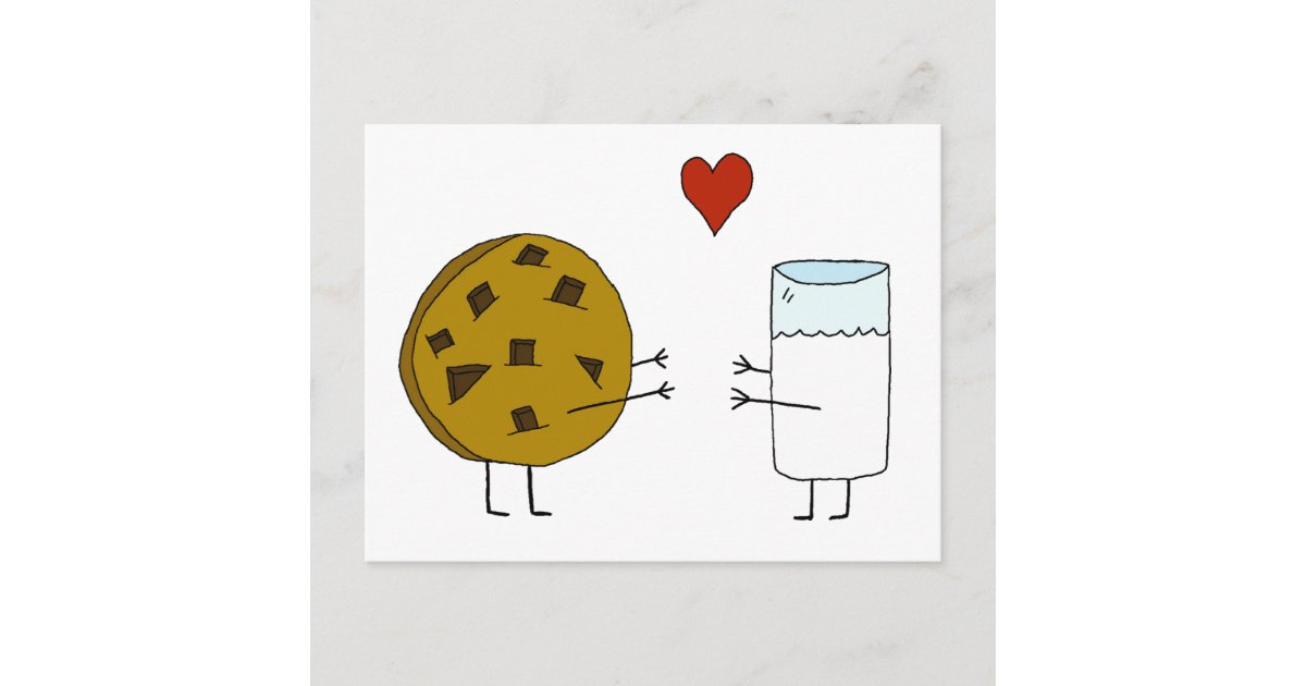 Cookies and Milk Postcard Zazzle