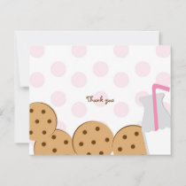 Cookies and Milk Thank You Note Cards