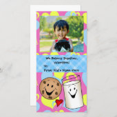 Cookies and Milk Together Cute Kids Valentine Holiday Card (Front/Back)