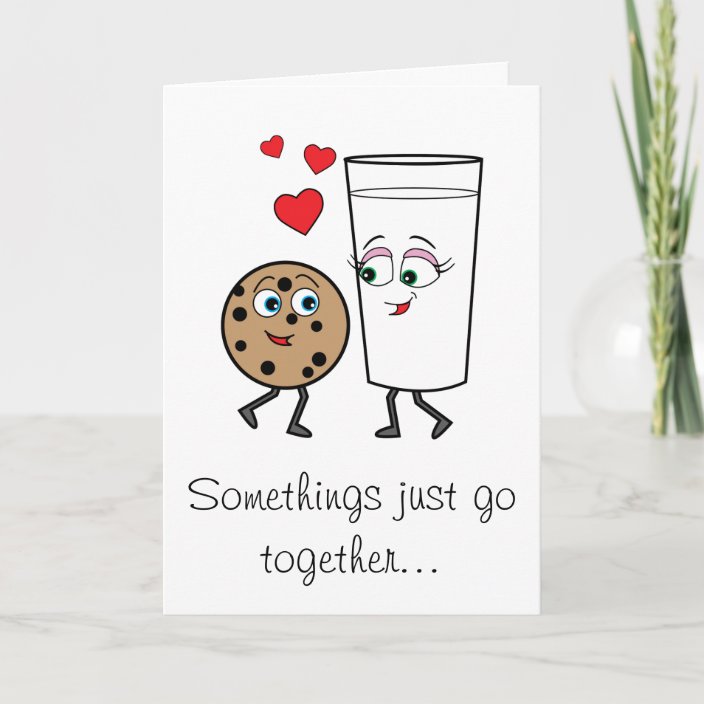 Cookies and Milk Valentine Holiday Card