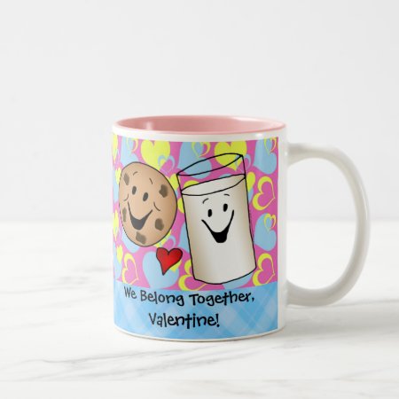 Cookies And Milk Valentine Two-tone Coffee Mug