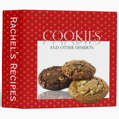 Cookies and Other Desserts on Red Binder